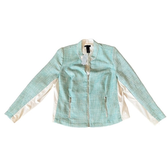 Lane Bryant | Tweed Zipper Front Blazer Women’s Sz 18 NEW With Tags - Picture 3 of 12